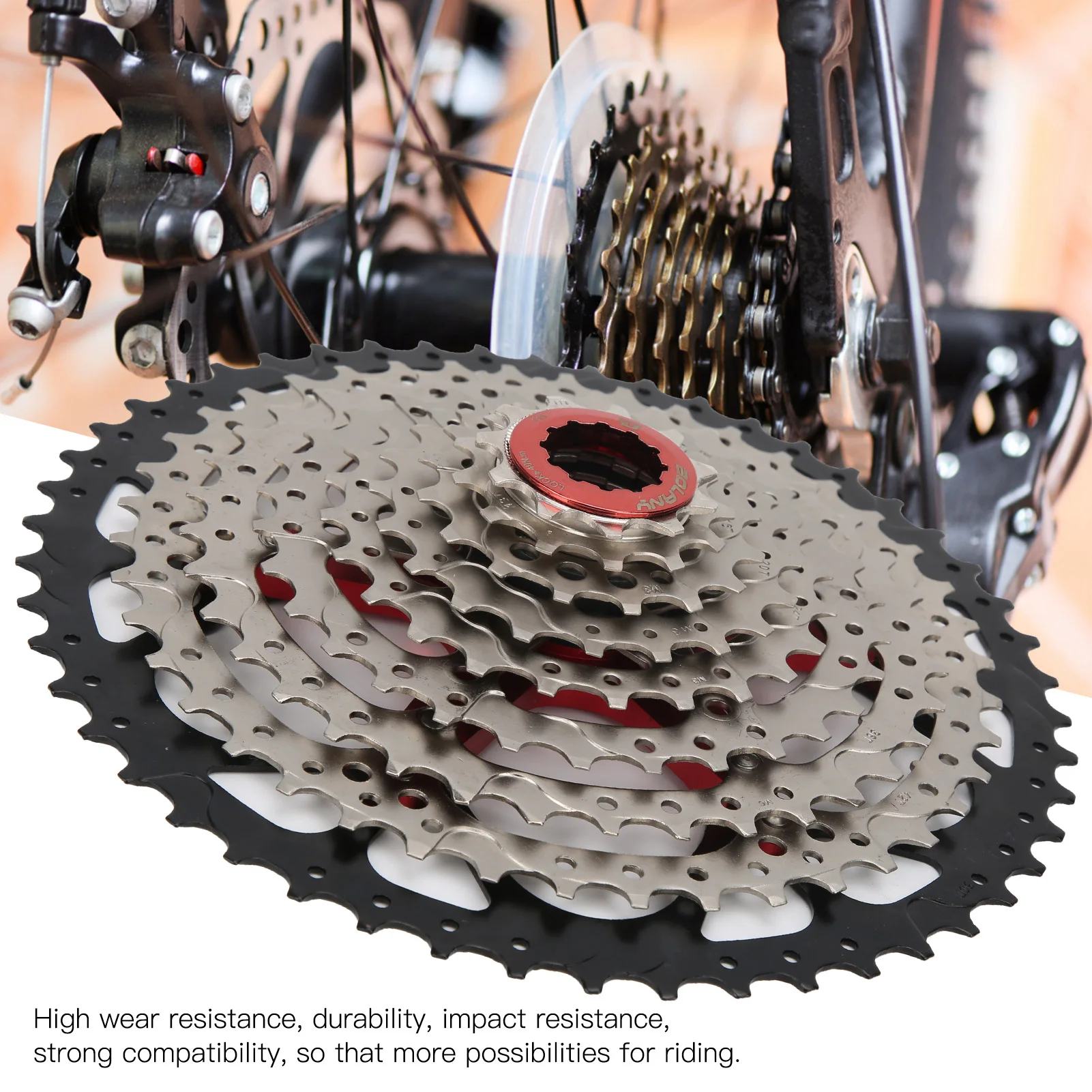 Bicycle 9 Speed Flywheel 11‑50T Card Type Cassette Sprocket Easy Using High Quality Durable Great Bike Replacement Accessory
Bicycle 9 Speed Flywheel 11‑50T Card Type Cassette Sprocket Easy Using High Quality Durable Great Bike Replacement Accessory