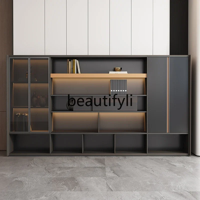 XZQLight luxury furniture floor-to-ceiling file cabinet, background cabinet atmospheric wooden double-open sliding door bookcase
XZQLight luxury furniture floor-to-ceiling file cabinet, background cabinet atmospheric wooden double-open sliding door bookcase