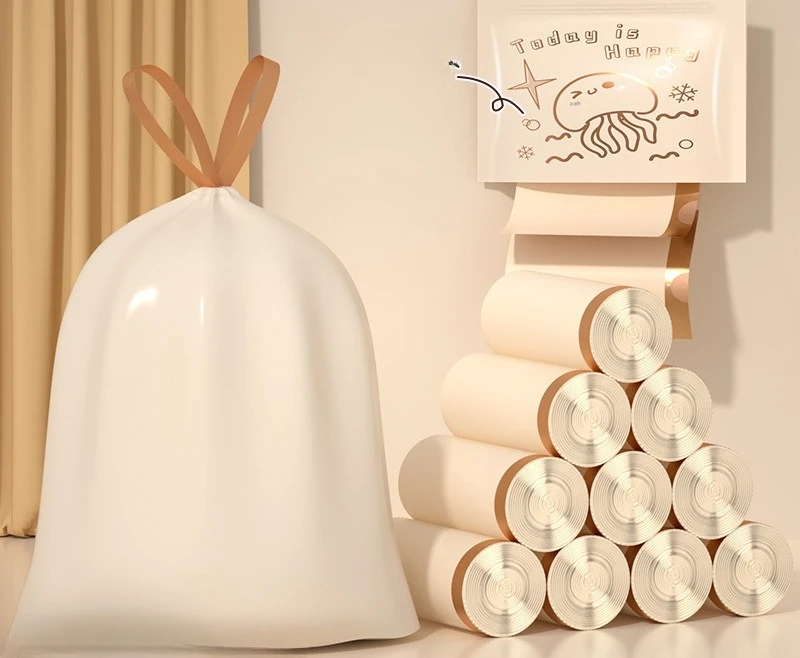 100pcs/roll Drawstring Printed Kitchen Garbage Bag Portable Large Capacity Household Thickened Garbage Bag
100pcs/roll Drawstring Printed Kitchen Garbage Bag Portable Large Capacity Household Thickened Garbage Bag