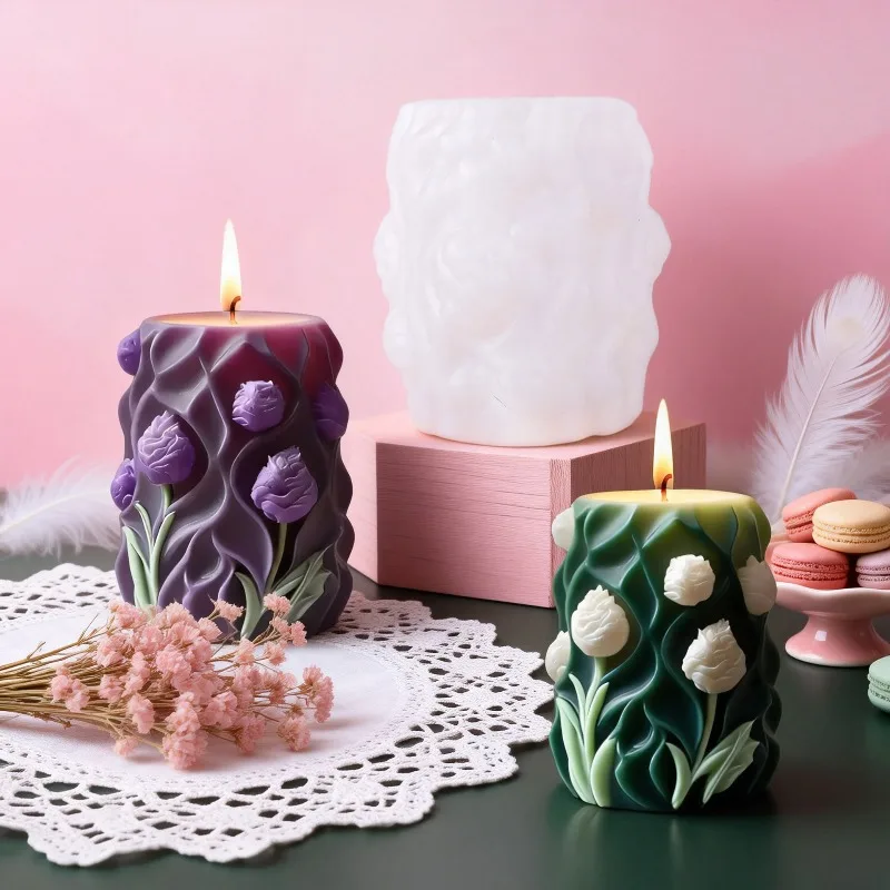 3D Cylindrical Tulip Candle Mold DIY Flower Decoration Candle Valentine's Day Wedding Home Handmade Aroma Plaster Resin Molds
3D Cylindrical Tulip Candle Mold DIY Flower Decoration Candle Valentine's Day Wedding Home Handmade Aroma Plaster Resin Molds