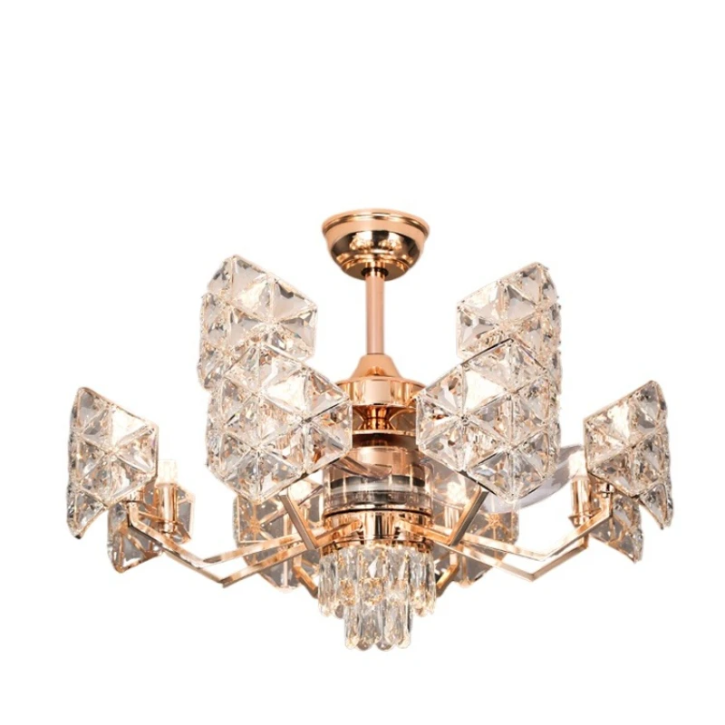 Living room double crystal fan light luxury simple six speed wind speed frequency conversion copper motor intelligent voice
Living room double crystal fan light luxury simple six speed wind speed frequency conversion copper motor intelligent voice