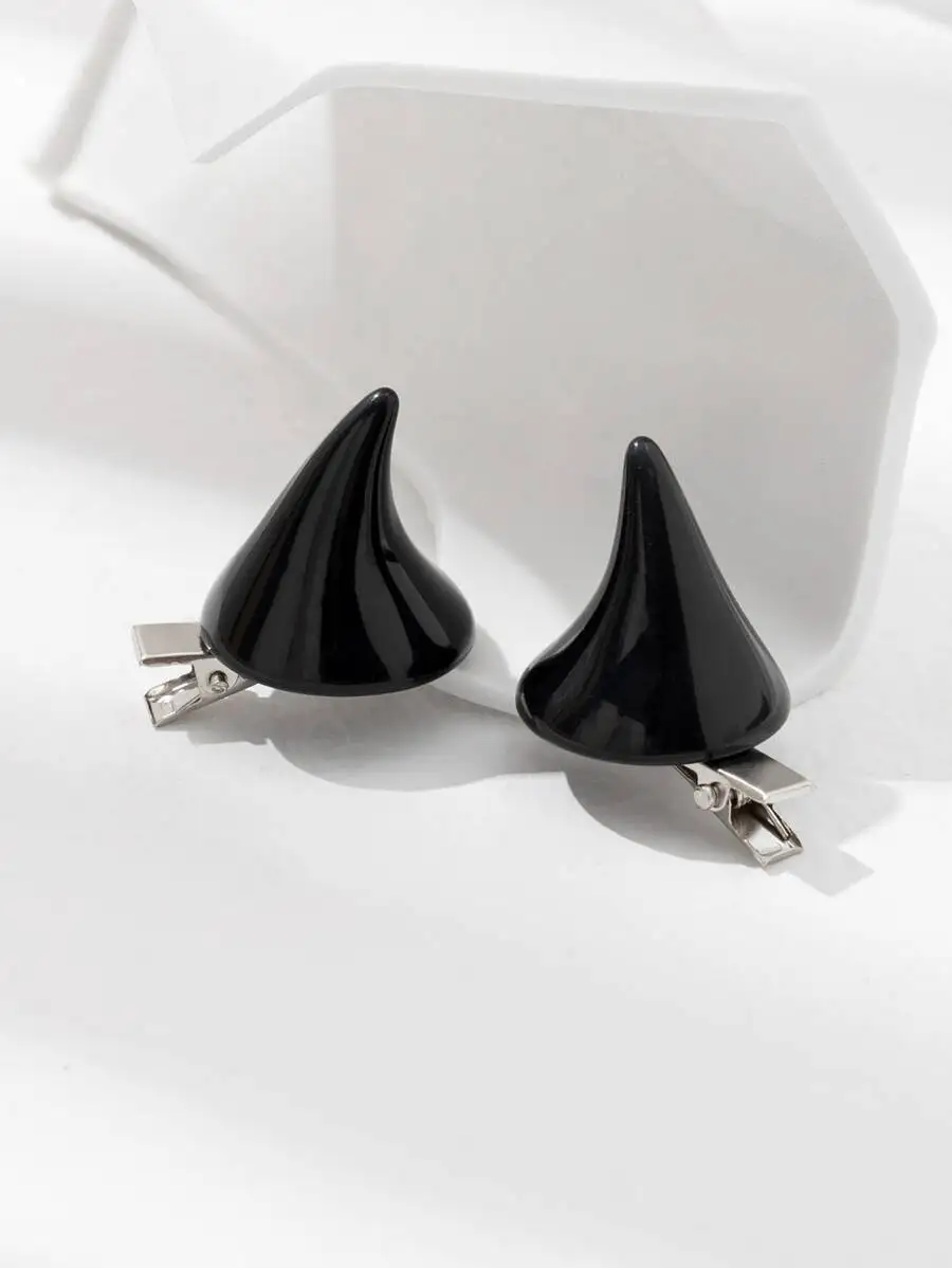 2pcs Black Cone Shape Hair Clips Barrettes Novelty Hair Accessories For Women
2pcs Black Cone Shape Hair Clips Barrettes Novelty Hair Accessories For Women