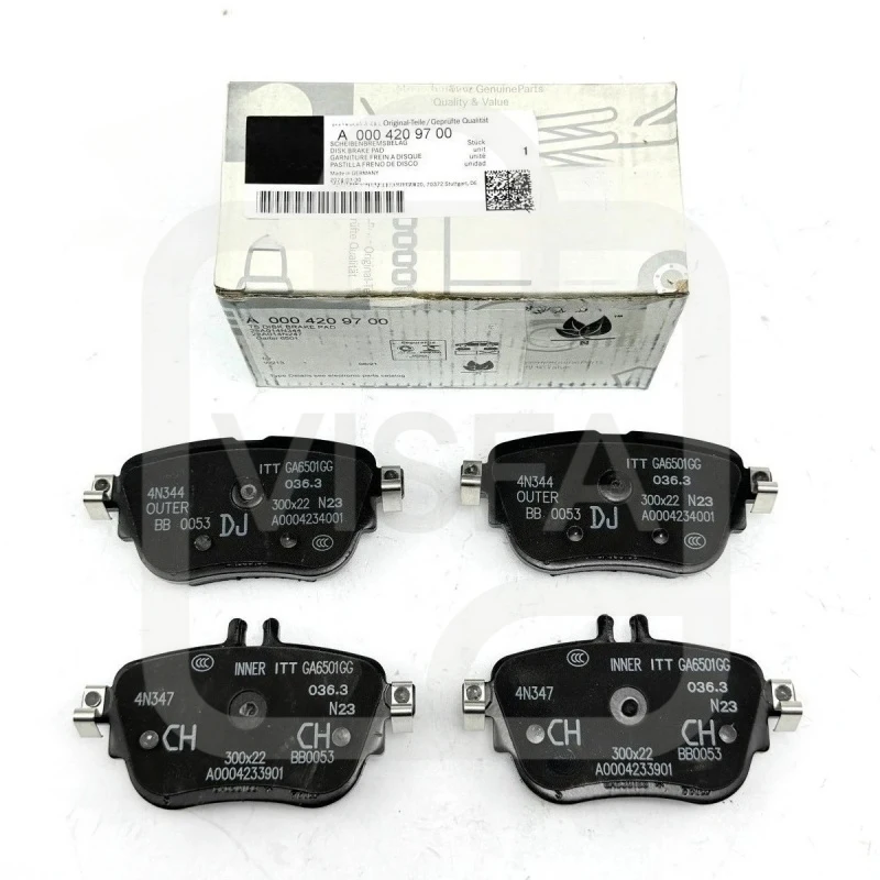 OEM A0004209700 A0004209203 A0004206000 Disc Brake Friction Pads for Mercedes-Benz E 180/200/220 E 200 4MATIC Mercedes-AMG CLS53
OEM A0004209700 A0004209203 A0004206000 Disc Brake Friction Pads for Mercedes-Benz E 180/200/220 E 200 4MATIC Mercedes-AMG CLS53
