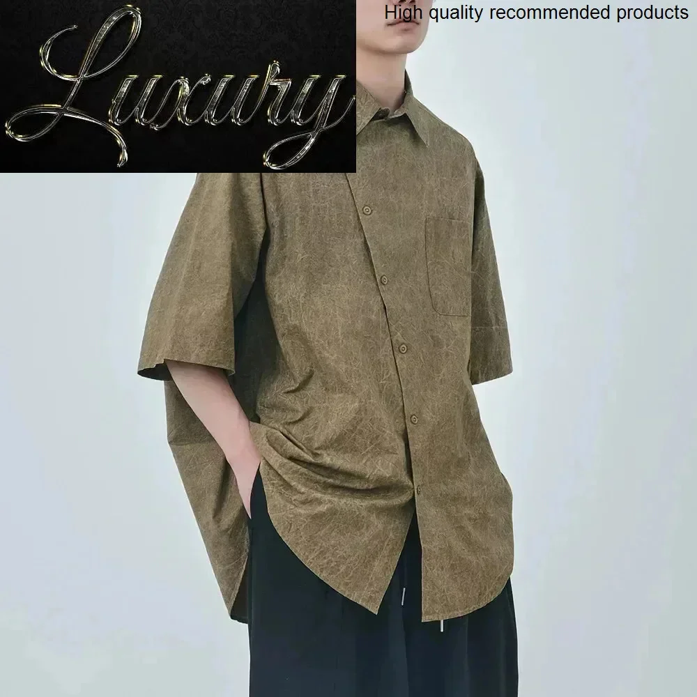 Shirts Cotton Heavyweight Men Washed Streetwear Fashion Loose Casual Short Sleeve Cargo Shirt Cityboy Oversized Shirts Blouses
Shirts Cotton Heavyweight Men Washed Streetwear Fashion Loose Casual Short Sleeve Cargo Shirt Cityboy Oversized Shirts Blouses