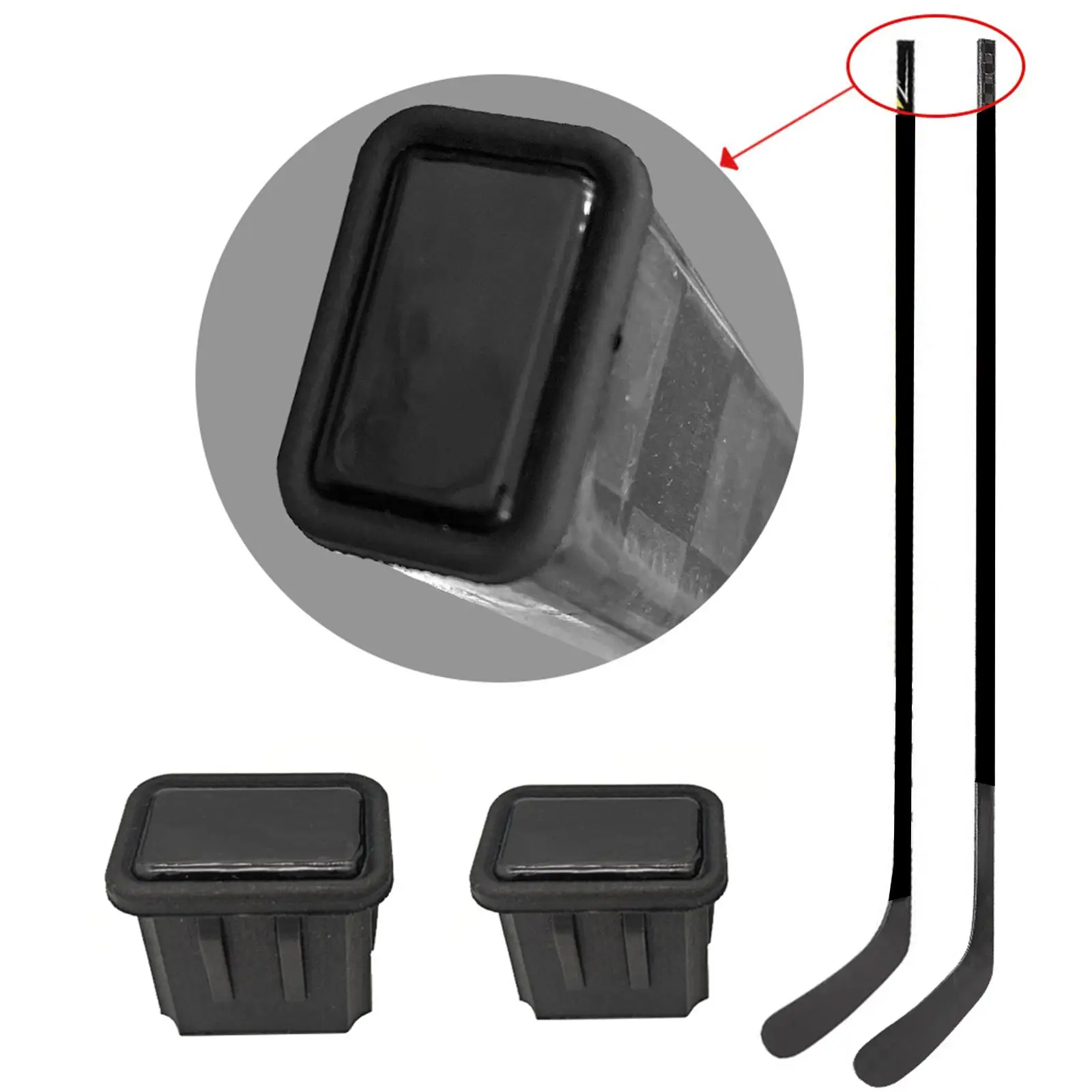 Easy Install Hockey Stick Butt Caps Wearproof Rubber End Plug Kit for Field and Ice Hockey Equipment
Easy Install Hockey Stick Butt Caps Wearproof Rubber End Plug Kit for Field and Ice Hockey Equipment