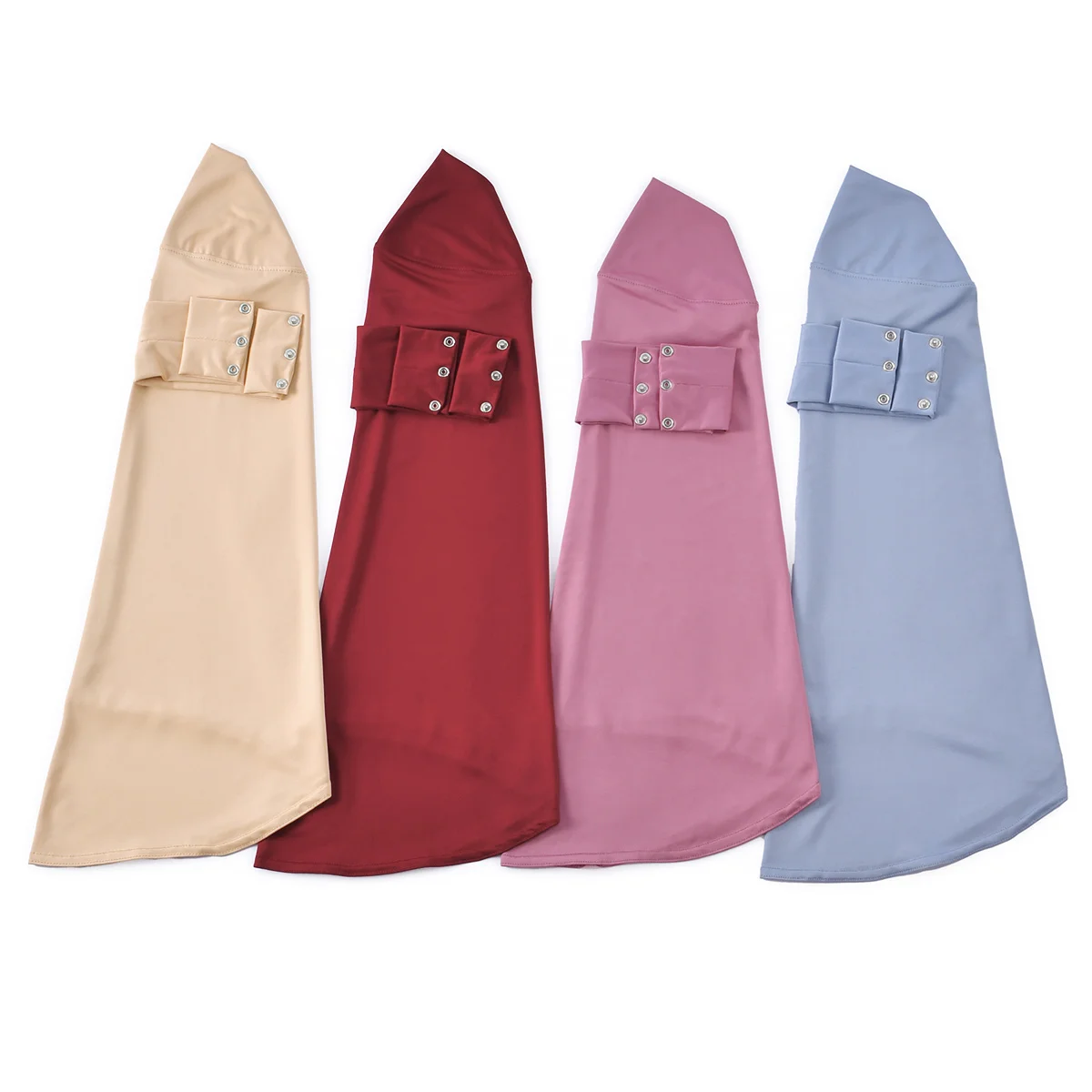 Snap Fastener Ramadan Hijab Breathable Elastic Triangle Hair Scarf Soft Solid Color Women's Muslim Under Cap Outdoor
Snap Fastener Ramadan Hijab Breathable Elastic Triangle Hair Scarf Soft Solid Color Women's Muslim Under Cap Outdoor