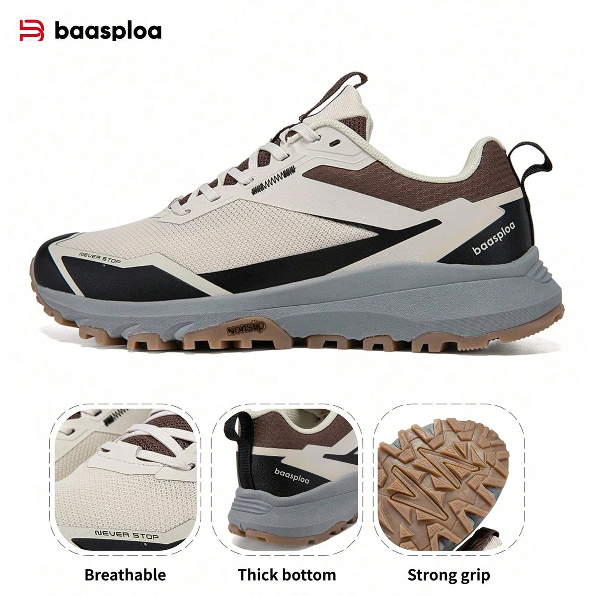 Baasploa Men Hiking Sneakers Brand Lightweight Breathable Shoes Male Casual Anti-Skid Wear-Resistant Outdoor Climbing Shoes
Baasploa Men Hiking Sneakers Brand Lightweight Breathable Shoes Male Casual Anti-Skid Wear-Resistant Outdoor Climbing Shoes
