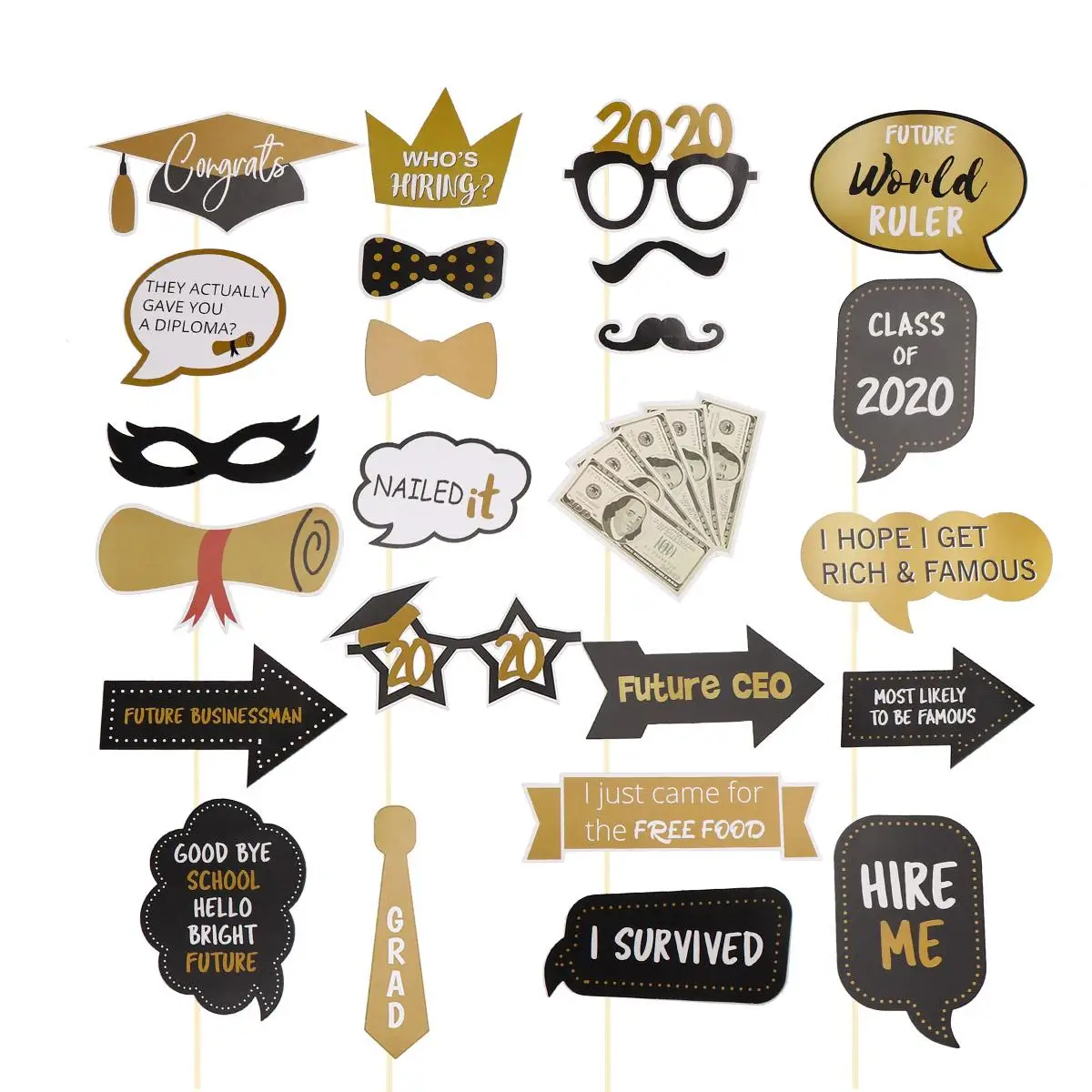 24pcs Photo Bright Color Graduation Party Supplies Fun Selfie Accessories Graduation Photo Accessories Handheld Gadgets
24pcs Photo Bright Color Graduation Party Supplies Fun Selfie Accessories Graduation Photo Accessories Handheld Gadgets