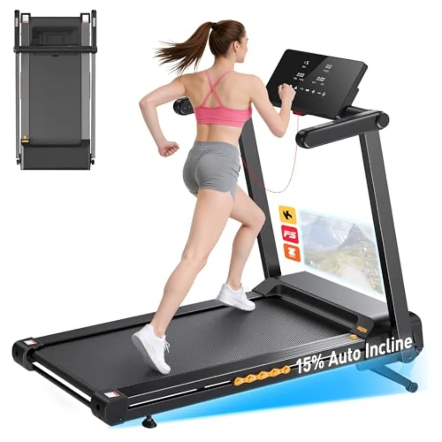 Home treadmill with auto incline steel frame black quiet motor and foldable design for space-saving use
Home treadmill with auto incline steel frame black quiet motor and foldable design for space-saving use