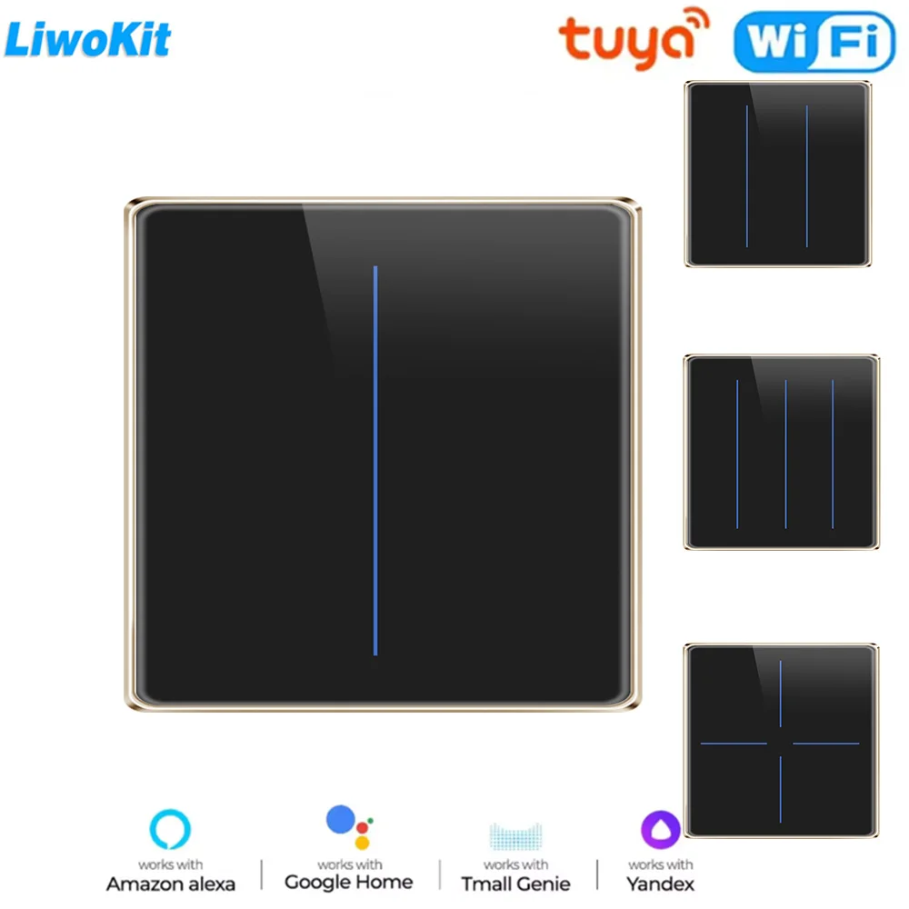 LiwoKit Tuya Wi-Fi умный выключатель света ЕС 1/2/3/4Gang сенсорный выключатель света нейтральный провод настенный выключатель света Alexa Google голосовое управление
LiwoKit Tuya Wi-Fi умный выключатель света ЕС 1/2/3/4Gang сенсорный выключатель света нейтральный провод настенный выключатель света Alexa Google голосовое управление