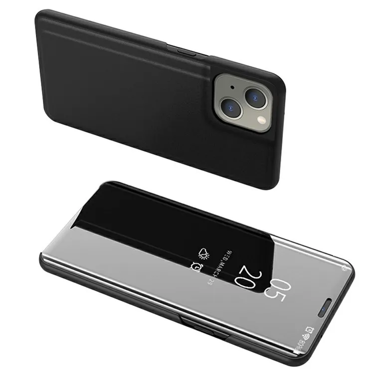 View Window Electroplating Mirror Surface Leather Flip Case with Stand for iPhone 13 6.1 inch - Black
View Window Electroplating Mirror Surface Leather Flip Case with Stand for iPhone 13 6.1 inch - Black