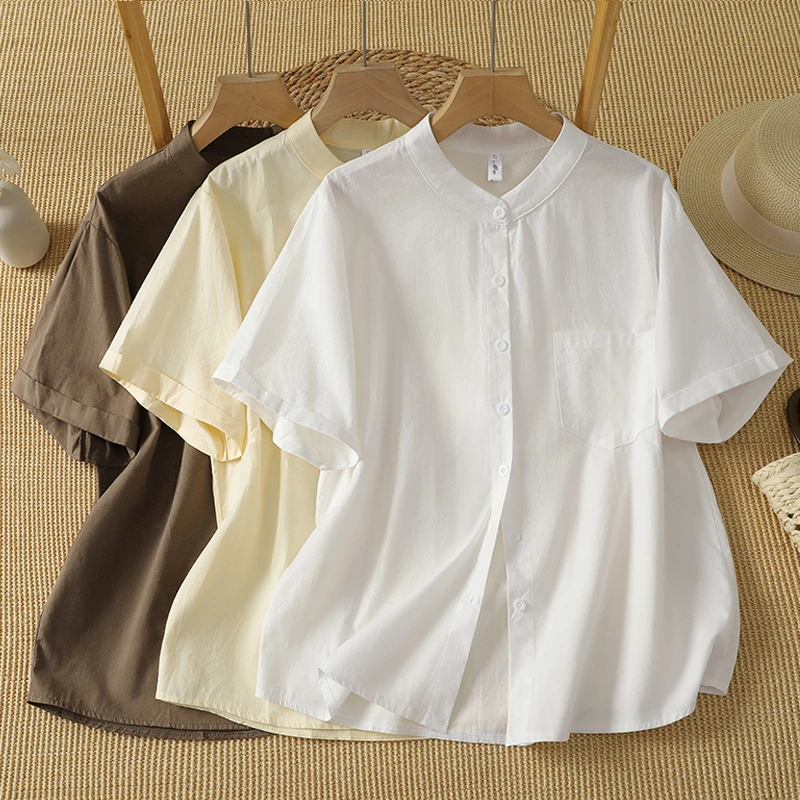 Summer 2026 Women's plus Size Slimming Short Sleeve Shirt Thin Cotton Linen Outerwear Old Money Style Casual Comfortable Brea...
Summer 2026 Women's plus Size Slimming Short Sleeve Shirt Thin Cotton Linen Outerwear Old Money Style Casual Comfortable Brea...