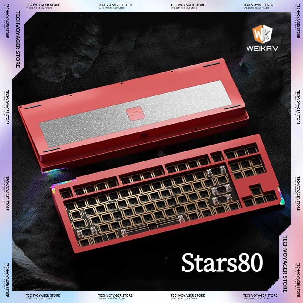 Новый комплект механических клавиатур Weikav Stars80 V2 QMK/VIA, беспроводная Bluetooth, трехрежимная индивидуальная игровая клавиатура, комплект подарков для киберспорта
Новый комплект механических клавиатур Weikav Stars80 V2 QMK/VIA, беспроводная Bluetooth, трехрежимная индивидуальная игровая клавиатура, комплект подарков для киберспорта