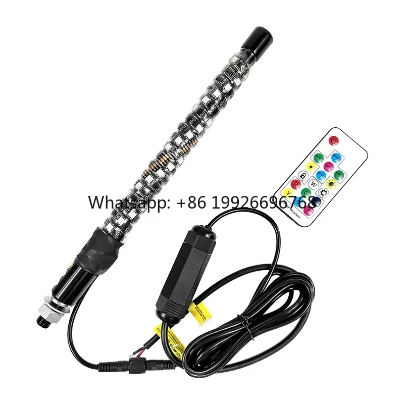 Fat Whips 2ft Marine Smart Smoked Black Spiral Thin 4wd LED RGB Lights Whip 4ft Chasing RGB Whip Lights with APP&Remote Control
Fat Whips 2ft Marine Smart Smoked Black Spiral Thin 4wd LED RGB Lights Whip 4ft Chasing RGB Whip Lights with APP&Remote Control