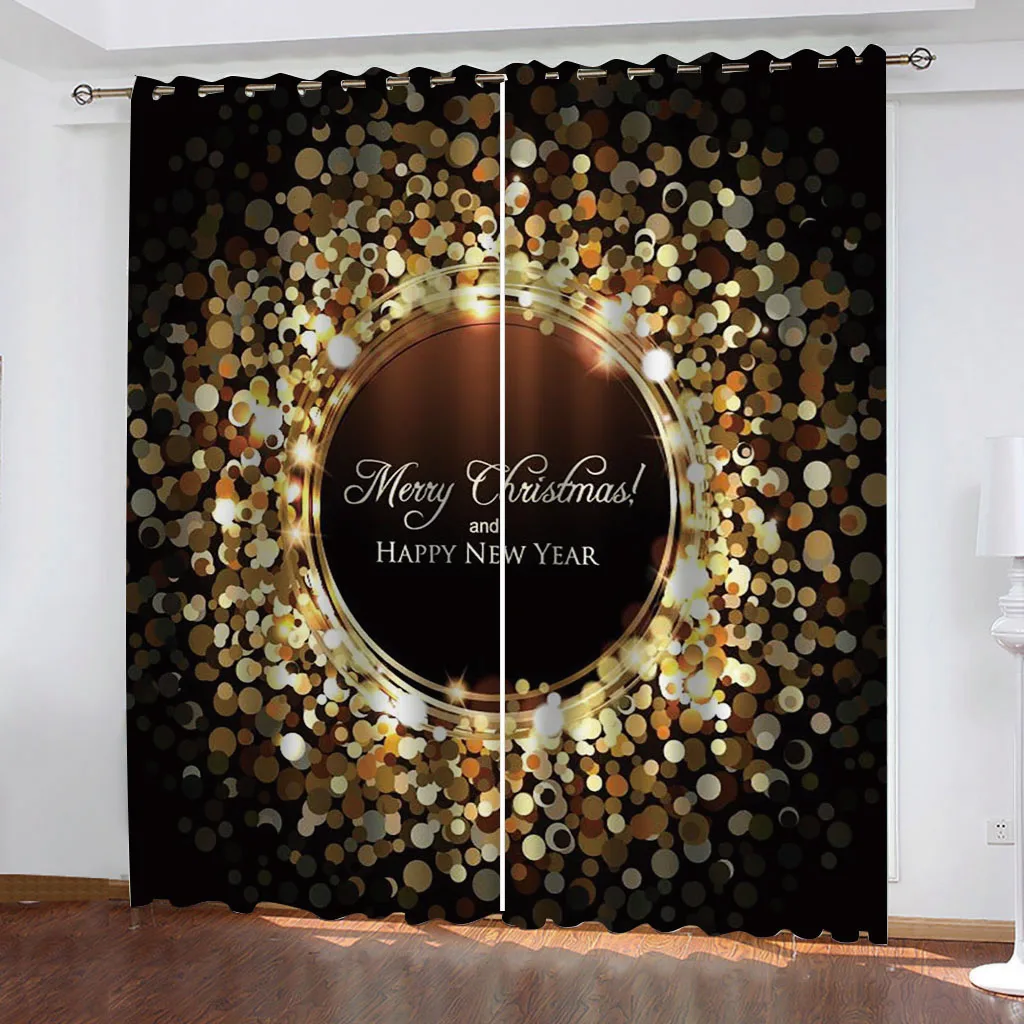 Luxury Blackout 3D Window Curtains For Living Room gold light christmas curtains Thick shading soundproof windproof curtain
Luxury Blackout 3D Window Curtains For Living Room gold light christmas curtains Thick shading soundproof windproof curtain