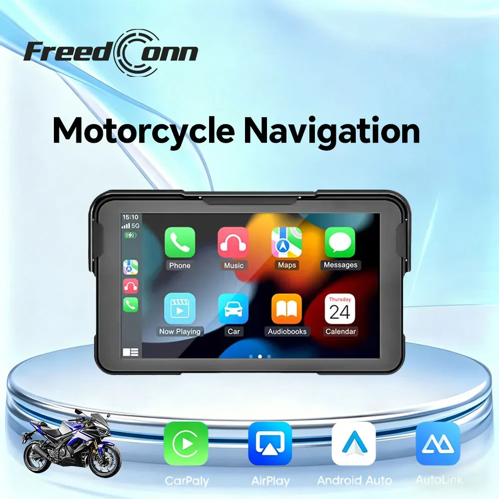 Freedconn 5-дюймовый мотоциклетный GPS-навигатор с Carplay и Android Auto, IPS-экран, простая установка, универсальный, водонепроницаемый по стандарту IPX7
Freedconn 5-дюймовый мотоциклетный GPS-навигатор с Carplay и Android Auto, IPS-экран, простая установка, универсальный, водонепроницаемый по стандарту IPX7