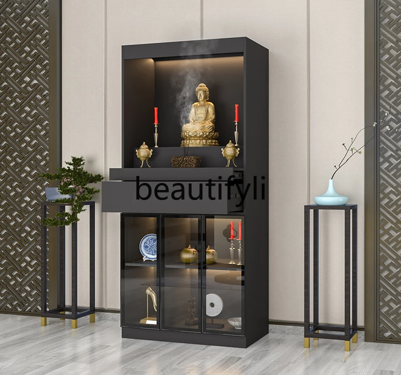 Buddhist niche small household vertical cabinet modern light luxury new Chinese Buddhist cabinet God of Wealth table
Buddhist niche small household vertical cabinet modern light luxury new Chinese Buddhist cabinet God of Wealth table