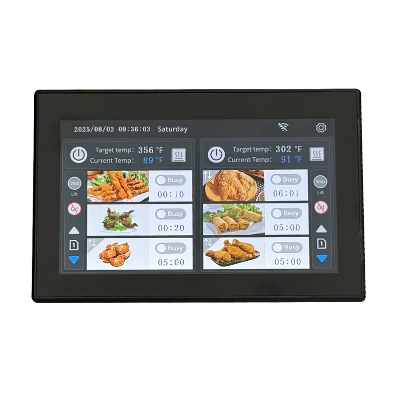 7 Inch Single Double Cylinder LCD Touch Screen Fryer Controller 24V Plastic PCB Control Panel 7 Inch LCD Touch Screen Plastic
7 Inch Single Double Cylinder LCD Touch Screen Fryer Controller 24V Plastic PCB Control Panel 7 Inch LCD Touch Screen Plastic