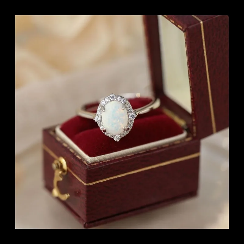 Trend Ring Accessories Silver White Opal Water Drop Styling Ring Personality Light Luxury Fashion Simple Ring
Trend Ring Accessories Silver White Opal Water Drop Styling Ring Personality Light Luxury Fashion Simple Ring