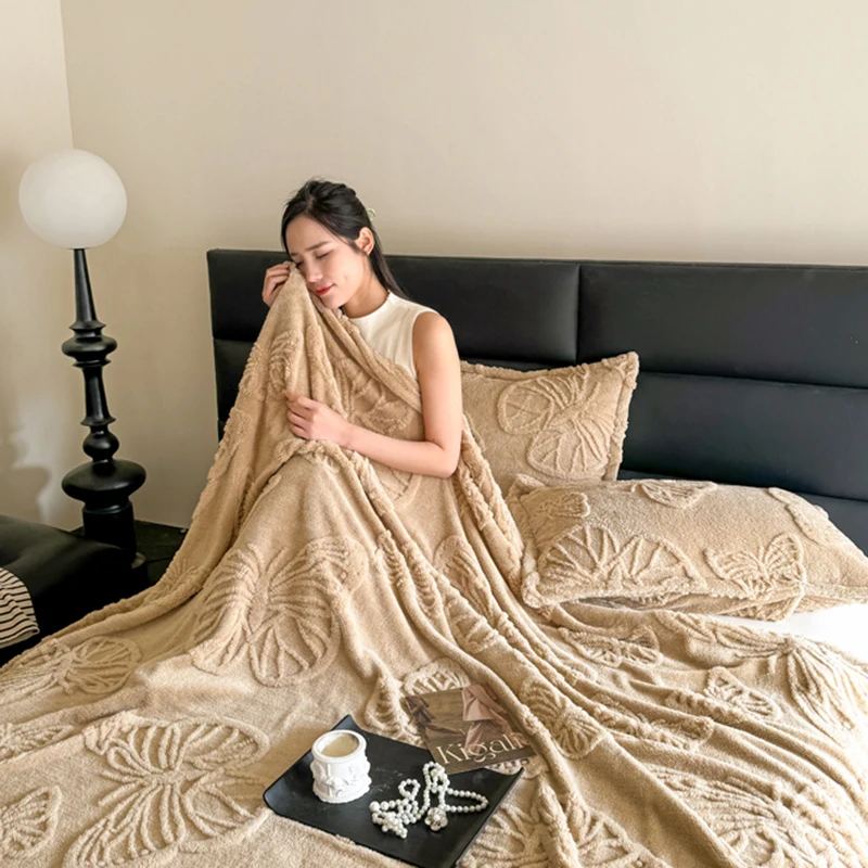 Coral Fleece Fabric Autumn Blanket with Exquisite 3D Butterflys Soft Comfortable Warm Winter Sofa Blankets Four Seasons Blanket
Coral Fleece Fabric Autumn Blanket with Exquisite 3D Butterflys Soft Comfortable Warm Winter Sofa Blankets Four Seasons Blanket