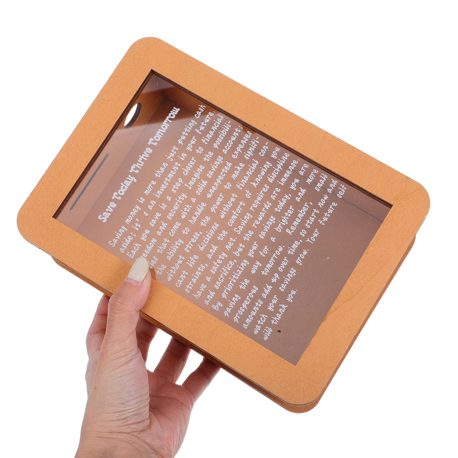 Transparent Wooden Piggy Bank Currency Clear Money Motivational Cube Change ' Birthday
Transparent Wooden Piggy Bank Currency Clear Money Motivational Cube Change ' Birthday
