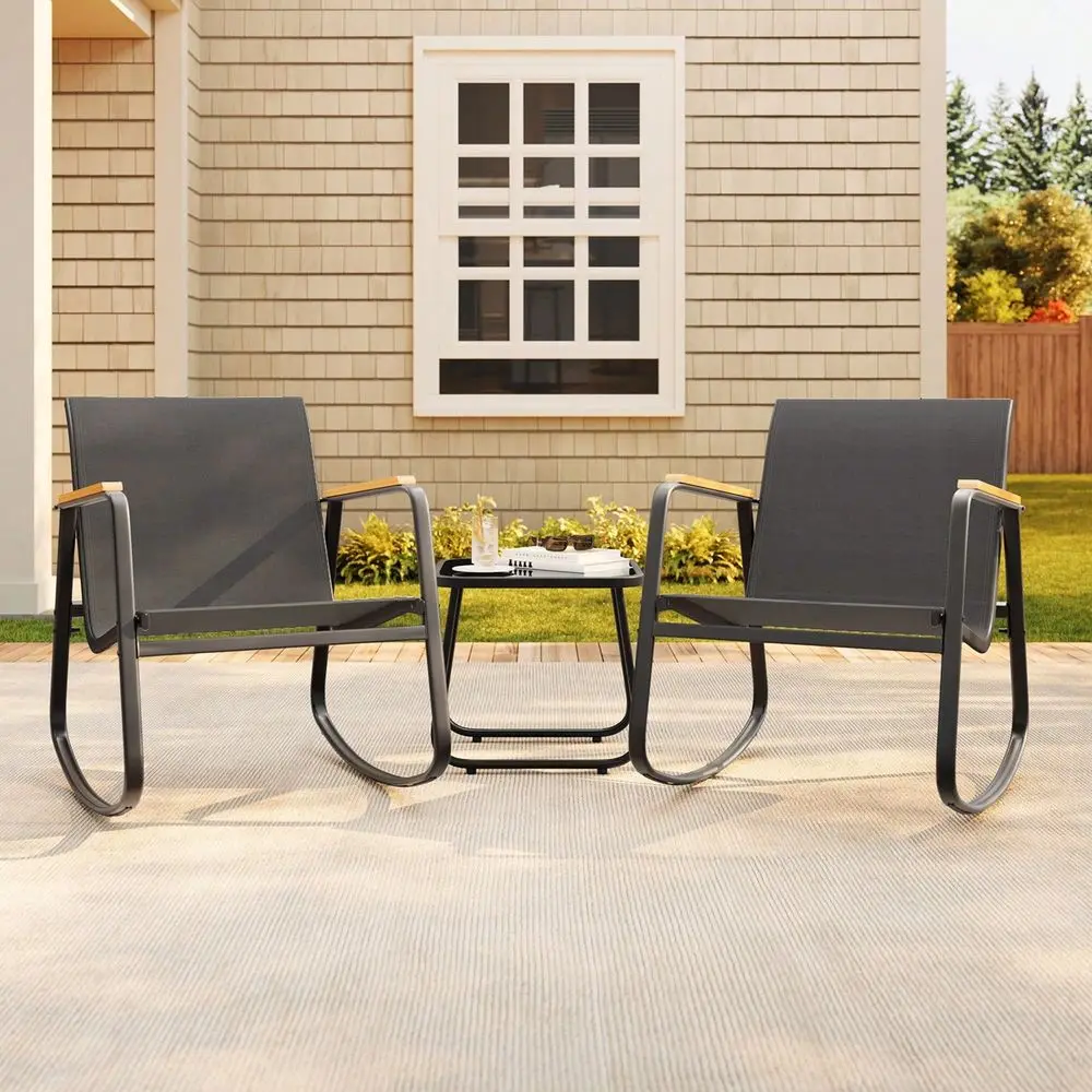 Bistro Set 3Piece Rattan Rocking Chairs With Coffee Table AllWeather Patio Furniture For Balcony Garden
Bistro Set 3Piece Rattan Rocking Chairs With Coffee Table AllWeather Patio Furniture For Balcony Garden