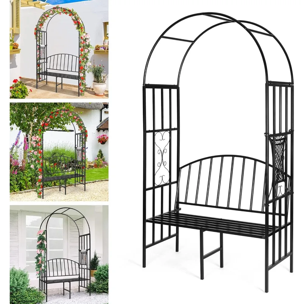 Garden Arch Heavy Duty (Holds 660lbs-250kg) | Metal Arbor Archway for Climbing Plant & Two People Seat Bench |Outdoor Lawn Backy
Garden Arch Heavy Duty (Holds 660lbs-250kg) | Metal Arbor Archway for Climbing Plant & Two People Seat Bench |Outdoor Lawn Backy