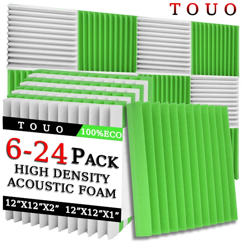 TOUO Acoustic Foam High Density Soundproof Foam 6/12/24 Pcs Wall Soundproofing Studio Acoustic Treatment Door Noise Isolations
TOUO Acoustic Foam High Density Soundproof Foam 6/12/24 Pcs Wall Soundproofing Studio Acoustic Treatment Door Noise Isolations
