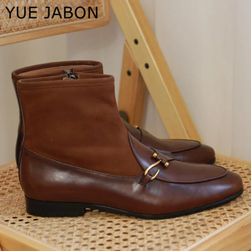 Autumn Men Casual Sneakers Genuine Leather Chunky Platform Ankle Chelsea Boots High-cut Patchwork Loafers Male Suede Shoes 39-44
Autumn Men Casual Sneakers Genuine Leather Chunky Platform Ankle Chelsea Boots High-cut Patchwork Loafers Male Suede Shoes 39-44