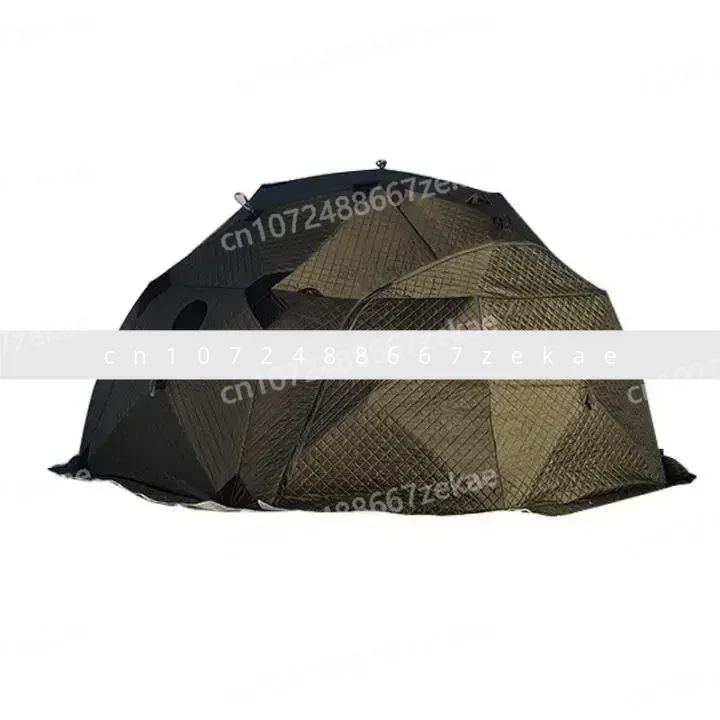 3-слойная зимняя палатка для зимней рыбалки с круглым куполом для сауны и пешего туризма с палаткой из ТПУ, уличная изолированная восьмиугольная большая просторная палатка