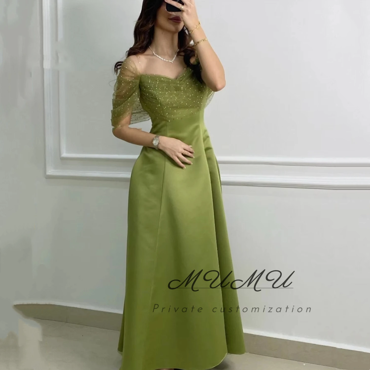 MuMu Customized Elegant Women Dresses for Wedding Party فساتين سهرة Prom Dress Платье Вечернее Green dress Wedding Guest Dresses
MuMu Customized Elegant Women Dresses for Wedding Party فساتين سهرة Prom Dress Платье Вечернее Green dress Wedding Guest Dresses