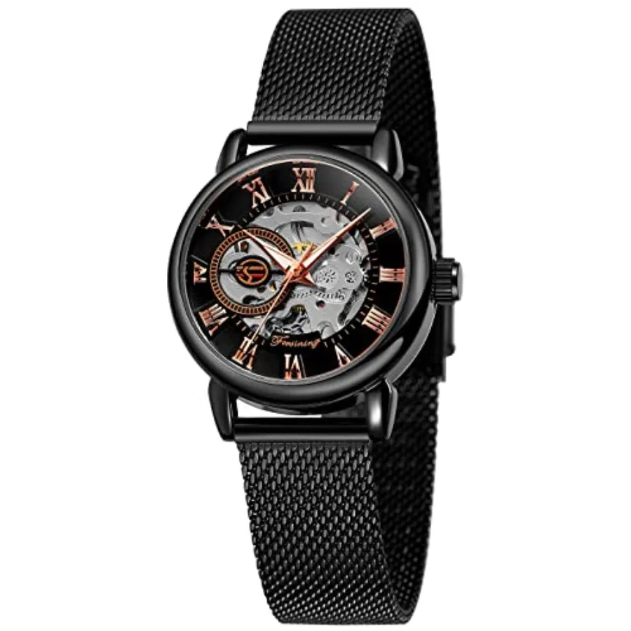 Gosasa Women's Skeleton Watch Fashion Hollow Mechanical Watch Hand-Wind Mesh Strap Lumius Roman Numeral Casual Ladies Wristwatc
Gosasa Women's Skeleton Watch Fashion Hollow Mechanical Watch Hand-Wind Mesh Strap Lumius Roman Numeral Casual Ladies Wristwatc