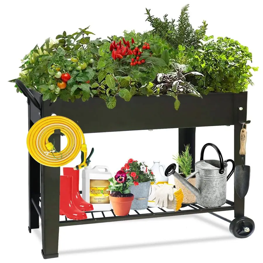 Large Planter Raised Beds with Legs Outdoor Metal Planter Box on Wheels Elevated Garden Bed for Vegetables Flower Herb Patio 40
Large Planter Raised Beds with Legs Outdoor Metal Planter Box on Wheels Elevated Garden Bed for Vegetables Flower Herb Patio 40