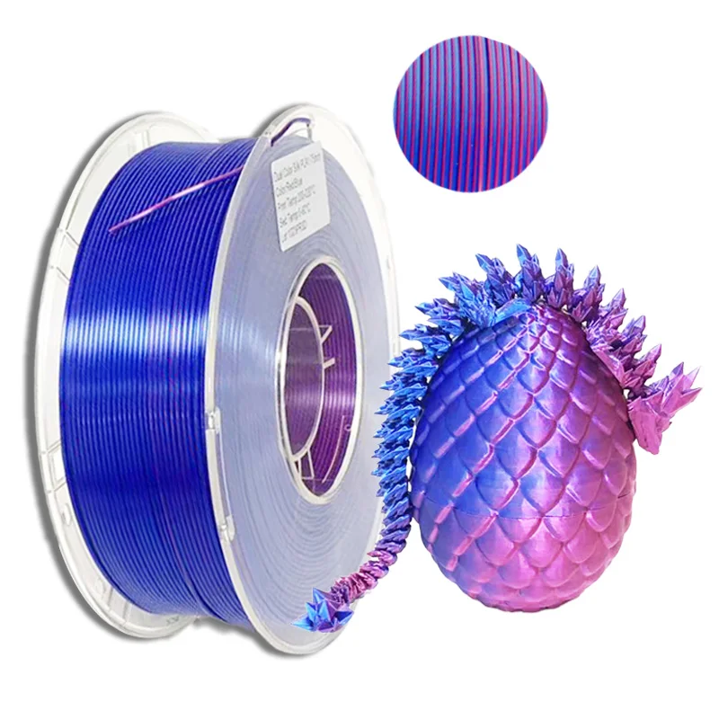 Bi-Color 1.75mm/2.85mm/3mm Silk PLA Filament 1KG/3G/5KG Coextruded 3D Printer Rod Bicolor Silk 3D Printer Filament
Bi-Color 1.75mm/2.85mm/3mm Silk PLA Filament 1KG/3G/5KG Coextruded 3D Printer Rod Bicolor Silk 3D Printer Filament