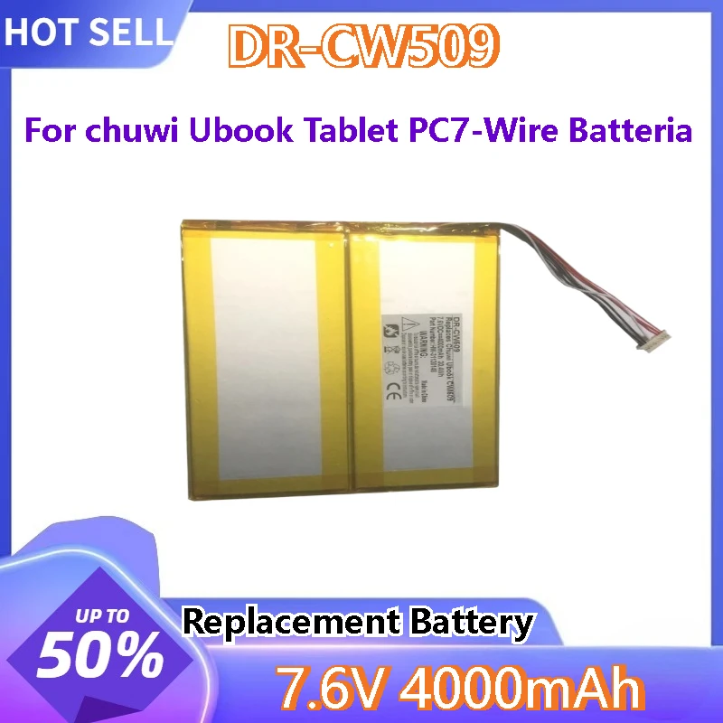 7.6V 4000mAh H-31130148P CWI509 HW-31130148 Laptop Battery For Chuwi Ubook Tablet PC 7-Wire Batteria
7.6V 4000mAh H-31130148P CWI509 HW-31130148 Laptop Battery For Chuwi Ubook Tablet PC 7-Wire Batteria