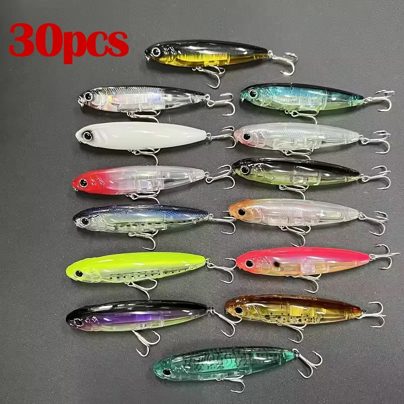 30pcs 17g 100mm Surface Walker Pencil Fishing Lures Floating Walk Dog Wobbler Artificial Hard Baits for Trout Bass Stickbait
30pcs 17g 100mm Surface Walker Pencil Fishing Lures Floating Walk Dog Wobbler Artificial Hard Baits for Trout Bass Stickbait