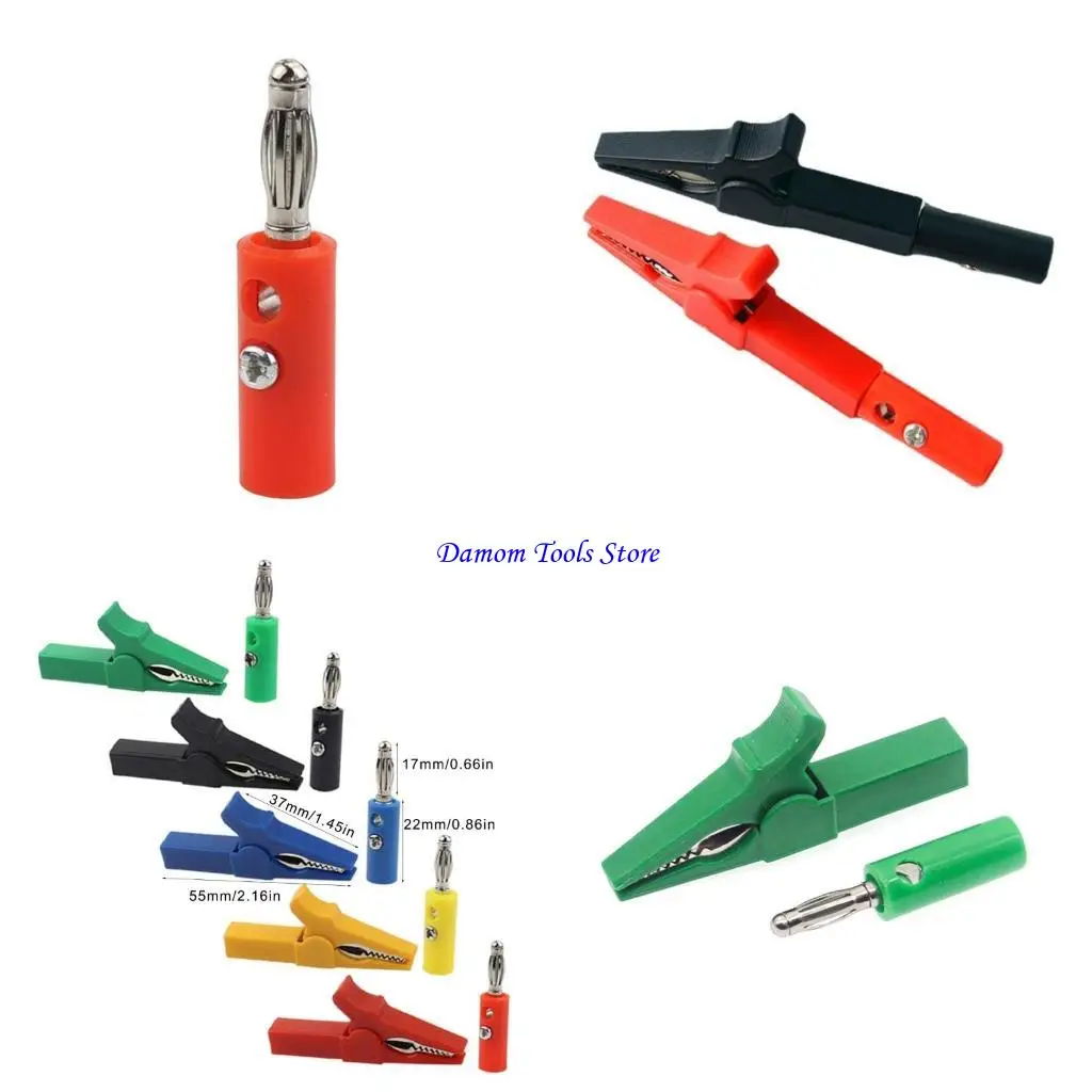 57BE 4mm Banana Plug Cable Clip Alligators Clip Banana Plug Test Probes Easy to Use
57BE 4mm Banana Plug Cable Clip Alligators Clip Banana Plug Test Probes Easy to Use