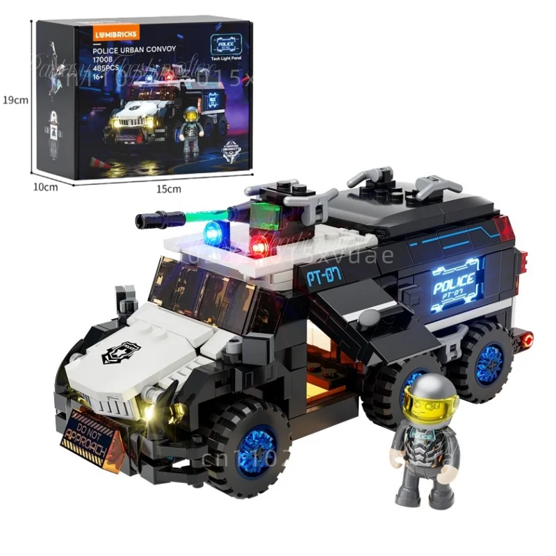 New Cyberpunk Series Assembly Building Blocks Armored Truck and Police Car Model Toys Desktop Decoration Boy's Holiday Gifts
New Cyberpunk Series Assembly Building Blocks Armored Truck and Police Car Model Toys Desktop Decoration Boy's Holiday Gifts