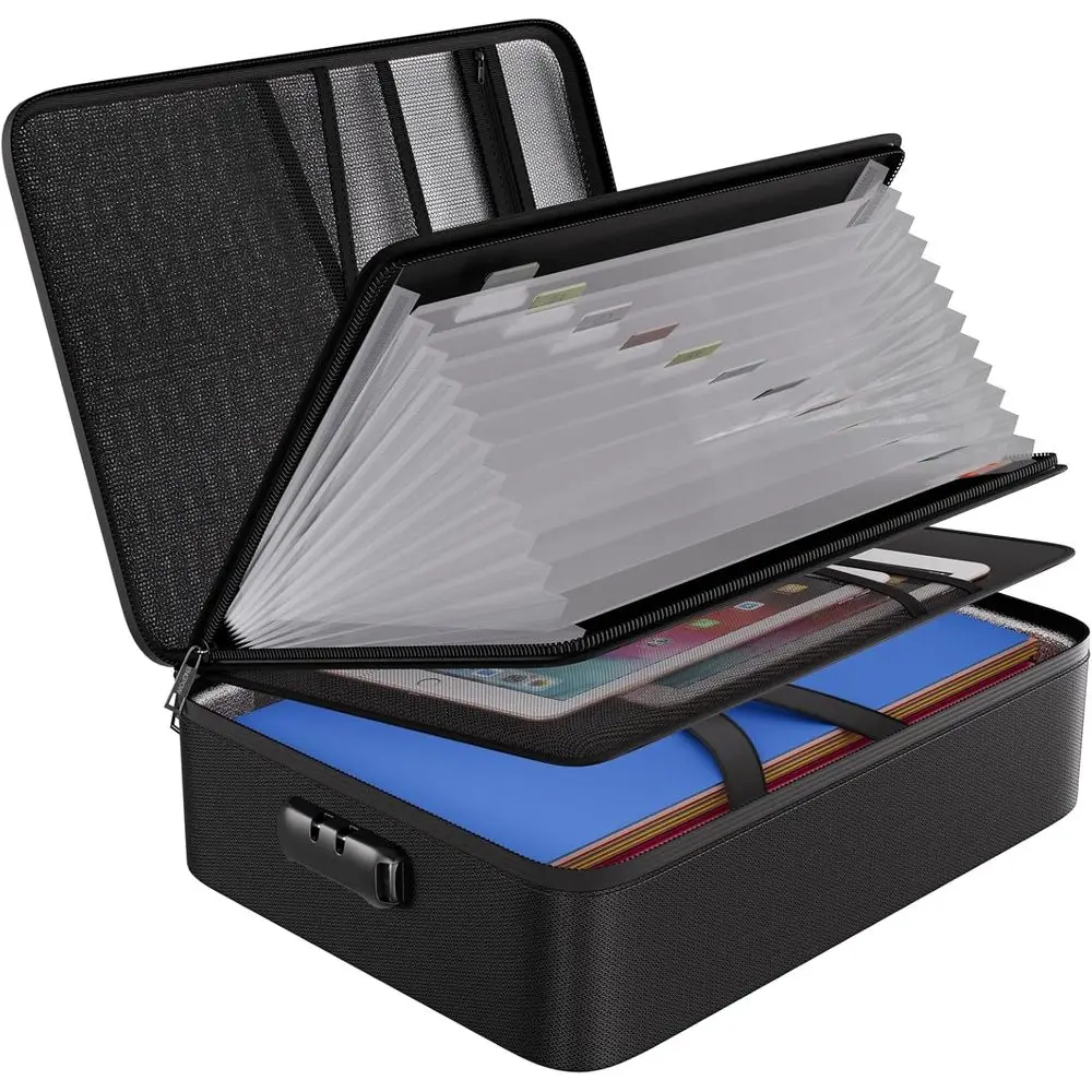 Organizer Bag with 13 Pockets Accordion Style, Document Organizer with Lock & Labels, Portable Home Travel Safe Storage Box for
Organizer Bag with 13 Pockets Accordion Style, Document Organizer with Lock & Labels, Portable Home Travel Safe Storage Box for