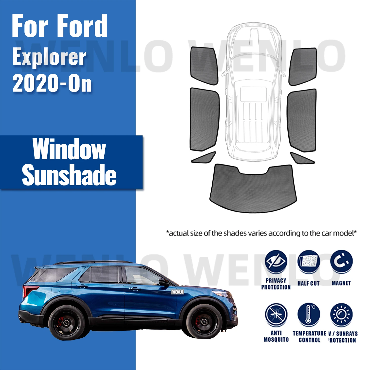 Для Ford Explorer 6 2020 2021 2022 2023 Магнитный автомобильный солнцезащитный козырек, передняя лобовое стекло, рамка, занавеска на заднее боковое окно, солнцезащитный козырек
Для Ford Explorer 6 2020 2021 2022 2023 Магнитный автомобильный солнцезащитный козырек, передняя лобовое стекло, рамка, занавеска на заднее боковое окно, солнцезащитный козырек