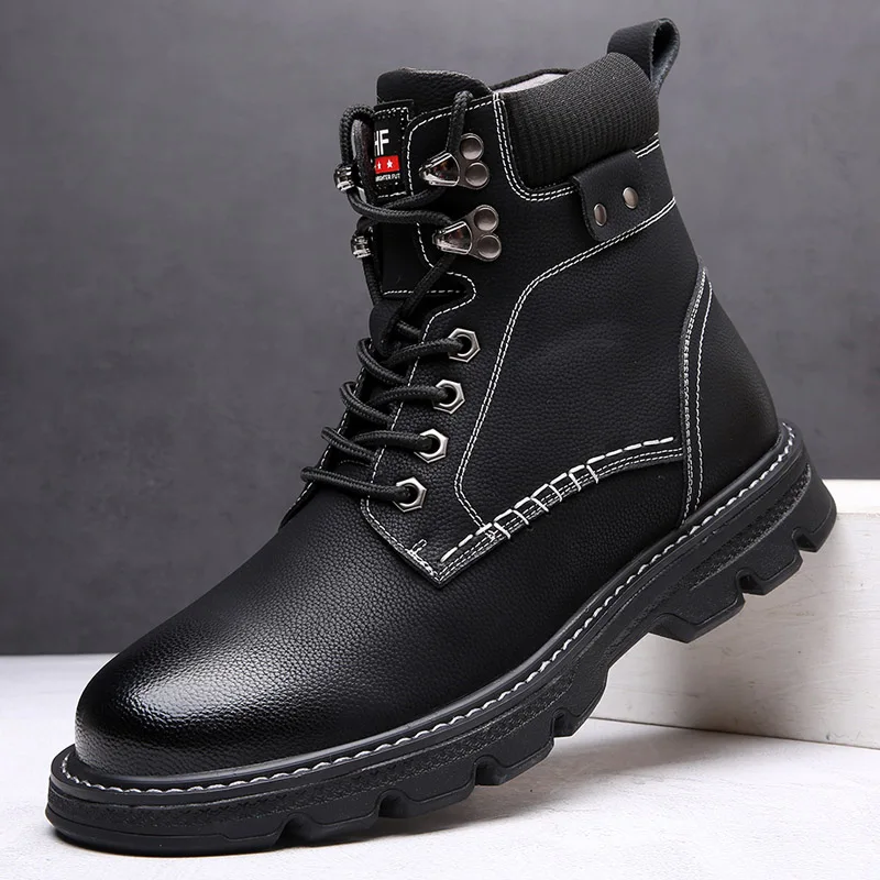 Men's boots autumn and winter warm plush casual leather boots outdoor work boots fashion British style versatile cotton shoes
Men's boots autumn and winter warm plush casual leather boots outdoor work boots fashion British style versatile cotton shoes