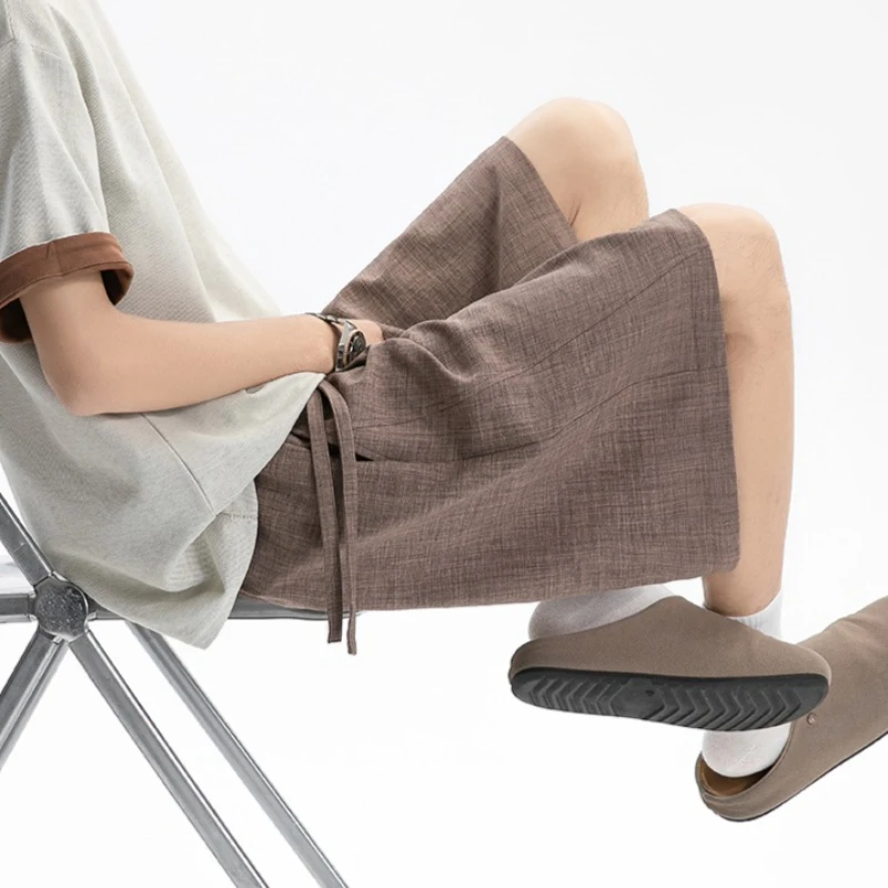 New Men's Faux Linen Shorts Pants Male Summer Breathable Solid Color Linen Short Trousers Beach Shorts Fitness Korean Streetwear
New Men's Faux Linen Shorts Pants Male Summer Breathable Solid Color Linen Short Trousers Beach Shorts Fitness Korean Streetwear