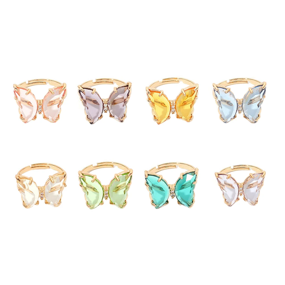 8 Pcs Colorful Butterfly Rings Women Adjustable Fashion Alloy Ring Decor Beautiful Gift Idea Lightweight Stylish Design
8 Pcs Colorful Butterfly Rings Women Adjustable Fashion Alloy Ring Decor Beautiful Gift Idea Lightweight Stylish Design