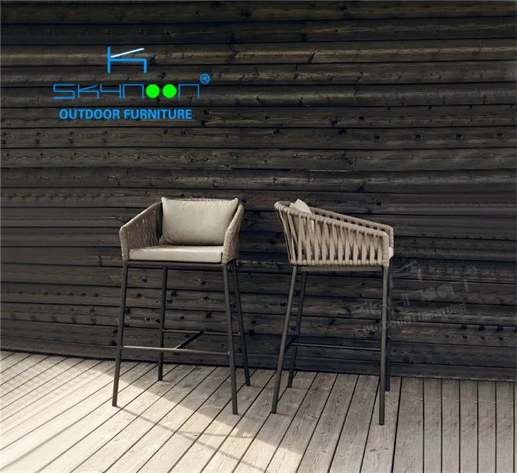 New Arrival Outdoor Furniture Rope bar Stool Hotel High Quality Patio bar Chair Modern Design Outdoor bar Stool(TK003)
New Arrival Outdoor Furniture Rope bar Stool Hotel High Quality Patio bar Chair Modern Design Outdoor bar Stool(TK003)