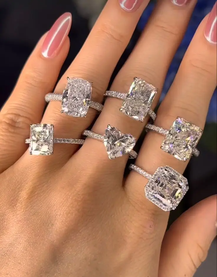 Luxury 2ct 1ct White Gold Plated 925 Sterling Silver Bridal Promise Rings VVS Moissanite Diamond Wedding Engagement Ring for
Luxury 2ct 1ct White Gold Plated 925 Sterling Silver Bridal Promise Rings VVS Moissanite Diamond Wedding Engagement Ring for