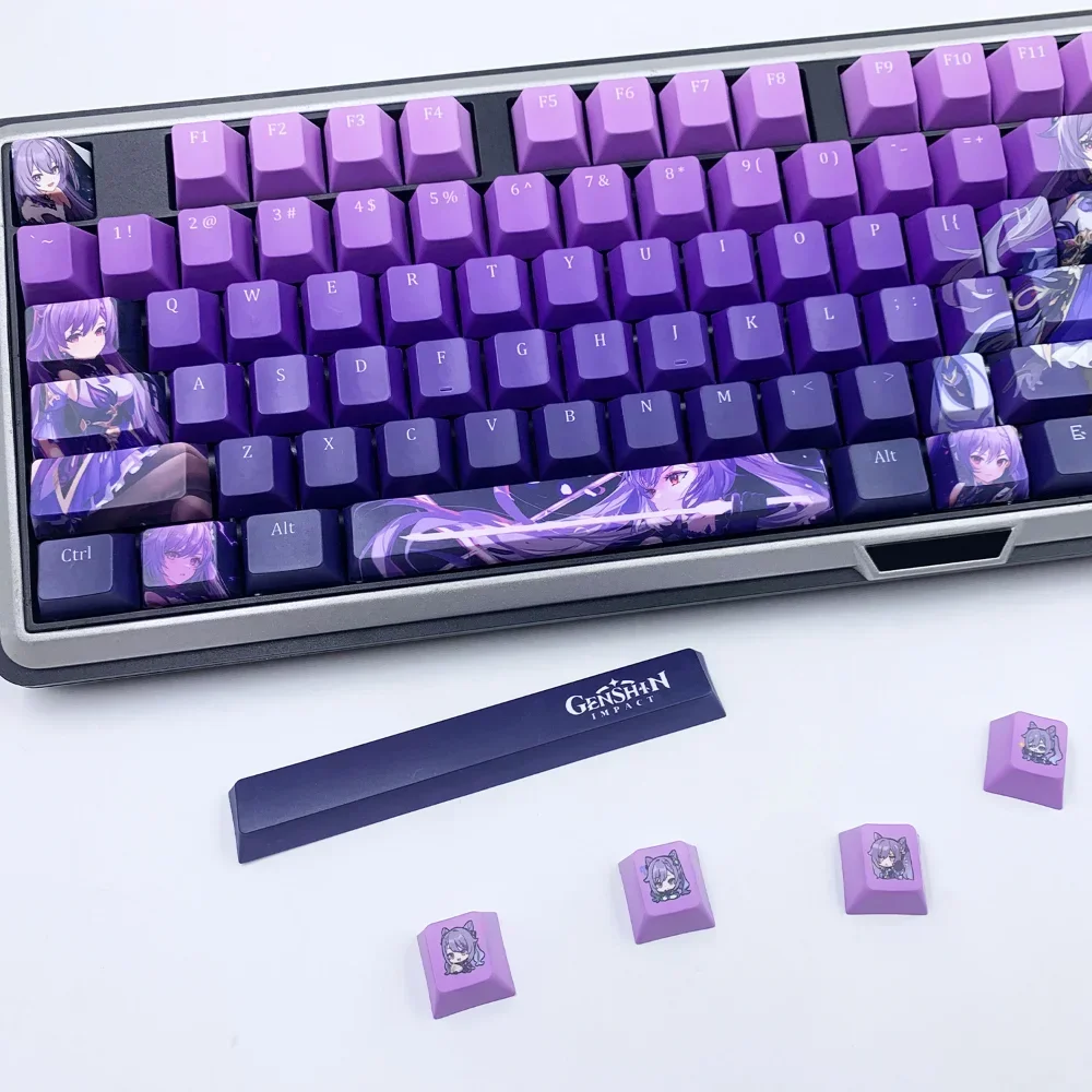 Dimensional Anime Keycaps PBT 131 Keys, Purple, Cherry, Engraved, Suitable for Cherry MX 61 68 104 Mechanical Keyboard
Dimensional Anime Keycaps PBT 131 Keys, Purple, Cherry, Engraved, Suitable for Cherry MX 61 68 104 Mechanical Keyboard