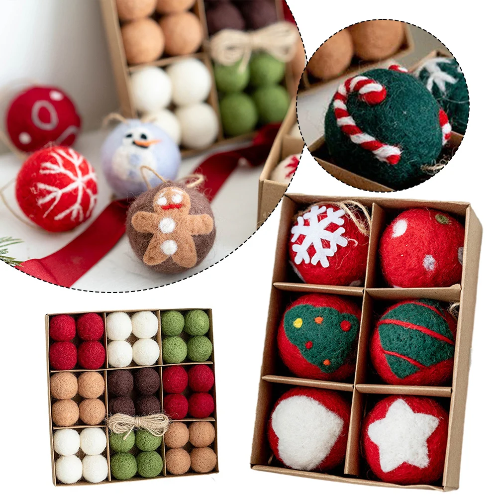 6 Pcs/36 PCS Christmas Wool Felt Ball Snow Globe Ball-Ornaments For Holiday Wedding Party Colorful-Felt Ball Christmas Baubles
6 Pcs/36 PCS Christmas Wool Felt Ball Snow Globe Ball-Ornaments For Holiday Wedding Party Colorful-Felt Ball Christmas Baubles