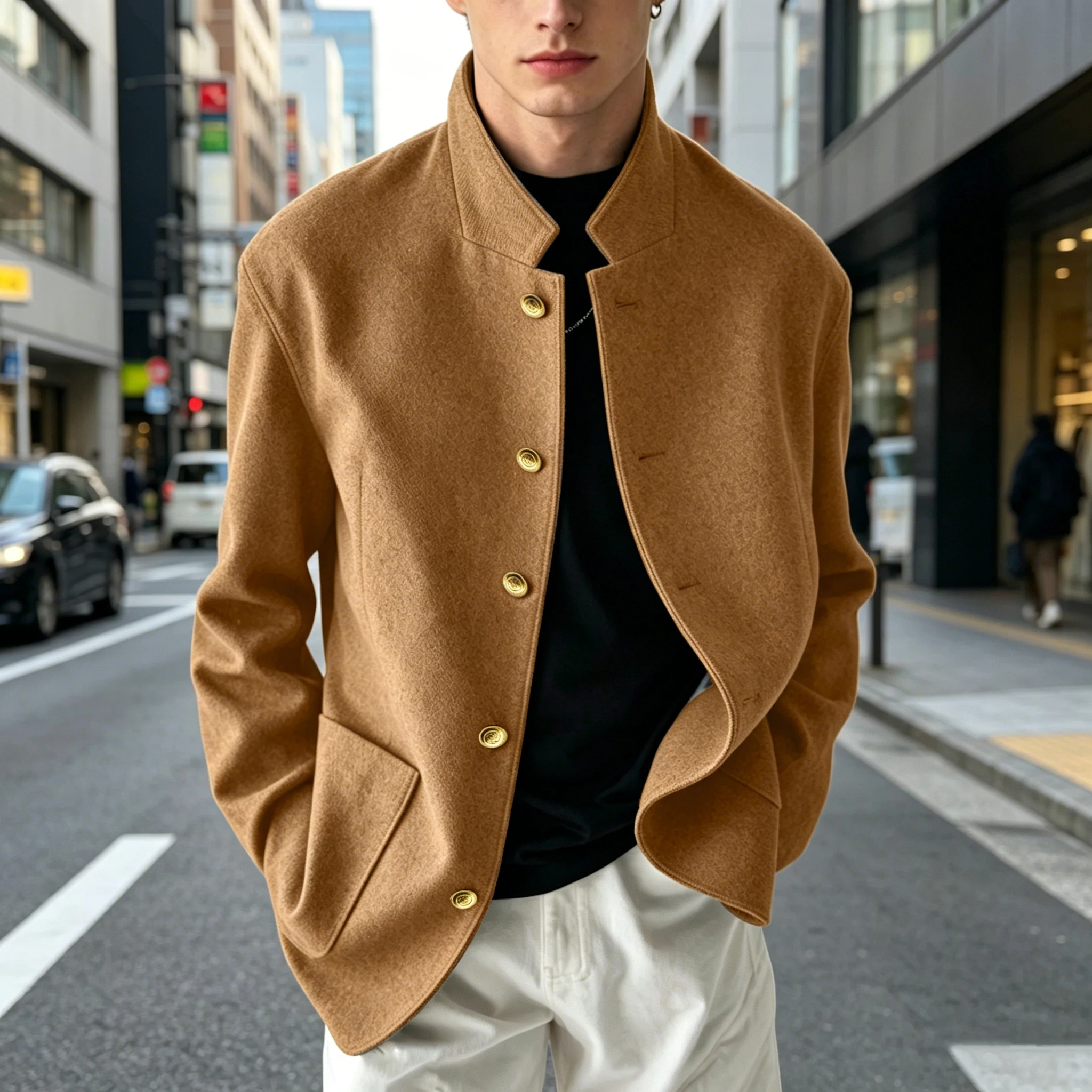 Vintage Men's Stand Collar Jacket Wool Blend Casual Coat Warm Autumn Winter Business Blazer Plus Size Streetwear Outerwear
Vintage Men's Stand Collar Jacket Wool Blend Casual Coat Warm Autumn Winter Business Blazer Plus Size Streetwear Outerwear