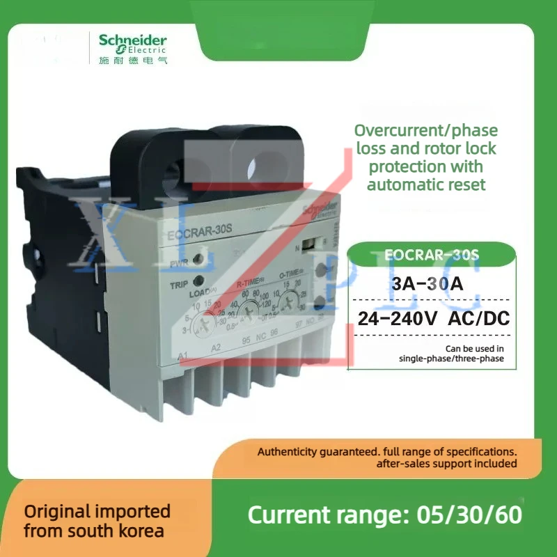 New Original EOCRAR-30S Automatic Reset Electronic Overcurrent Relay 24-240V Motor Protection
New Original EOCRAR-30S Automatic Reset Electronic Overcurrent Relay 24-240V Motor Protection