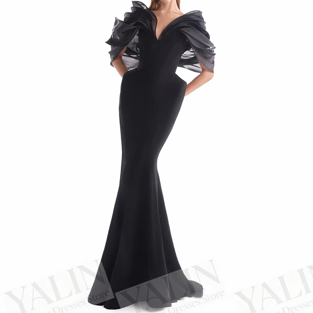 Women's Mermaid Evening Dresses Floor-length Off The Shoulder Sleeveless Prom Gown Fashion Pleat Backless Customized Gowns
Women's Mermaid Evening Dresses Floor-length Off The Shoulder Sleeveless Prom Gown Fashion Pleat Backless Customized Gowns